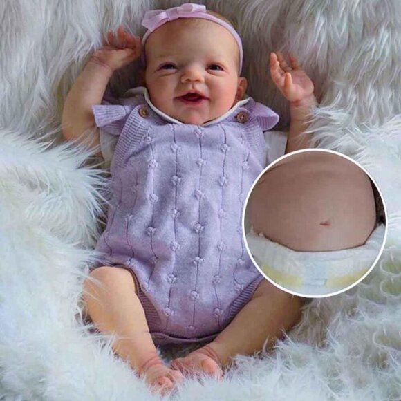 🆕18 Inch Girl Silicone Full Body Realistict  Newborn  Rebron  Baby Doll - Picture 1 of 6